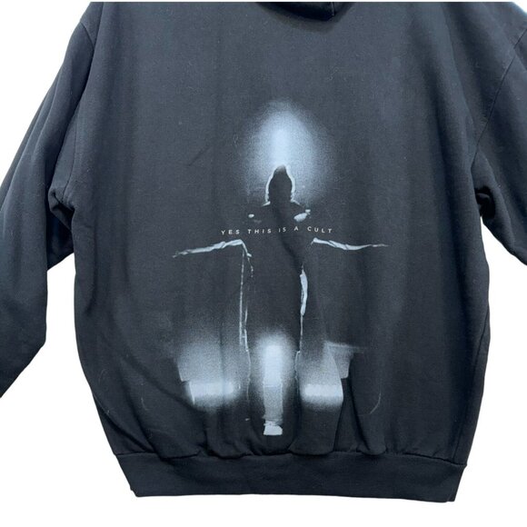 Tultex Black Hoodie Yes This Is A Cult Size Large Black Zip-Up - Picture 12 of 12